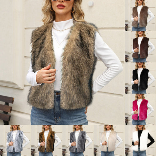 Eco-friendly Faux Fur Vest For Men And Women From Europe And The US