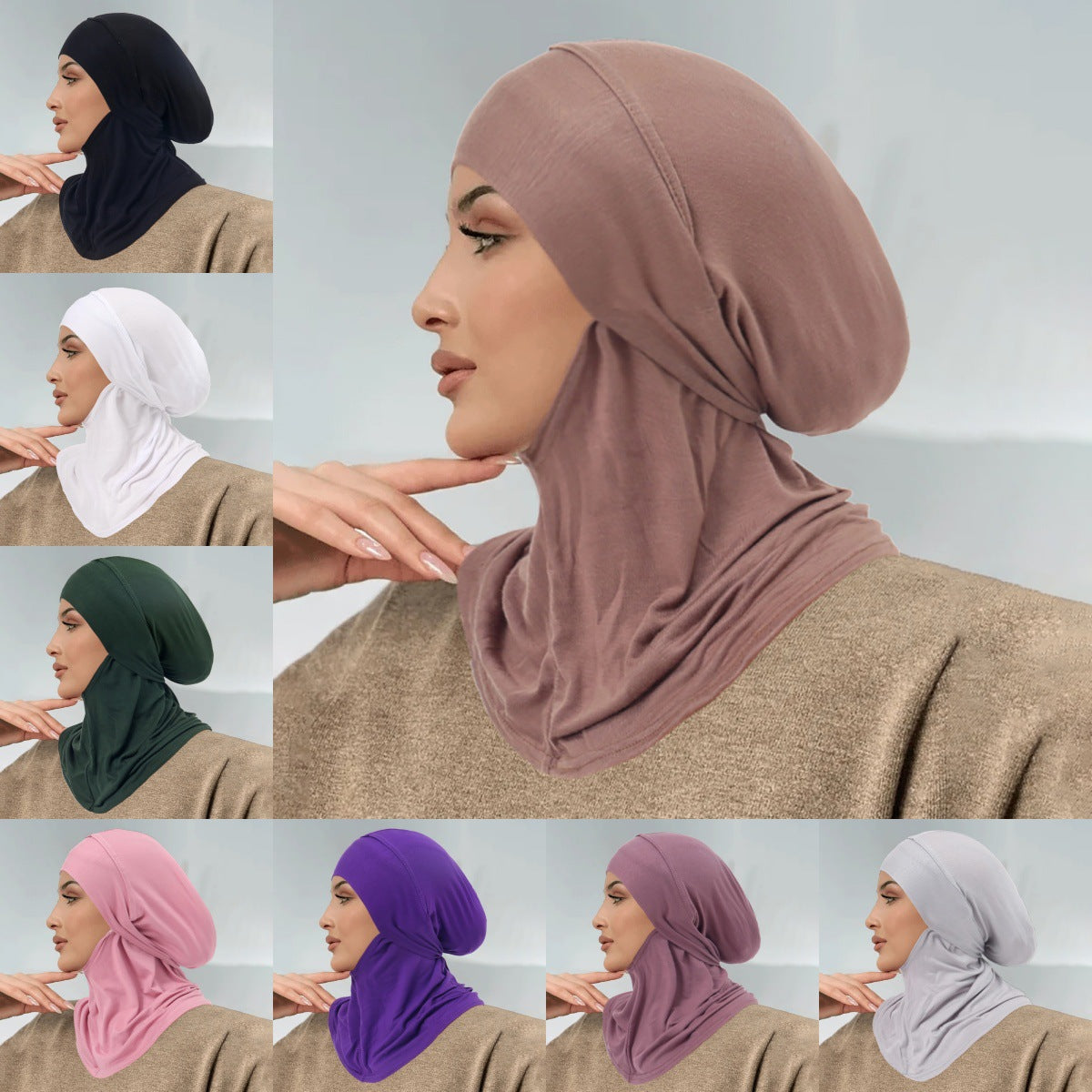 Solid Color Back Bandage Tam-o'-shanter Women's Soft Head-wrapping Hat