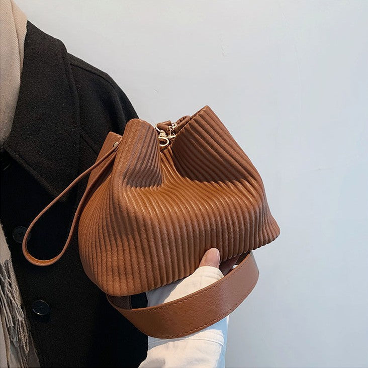 Magenta Texture Cake Ins Net Red Shoulder Bag