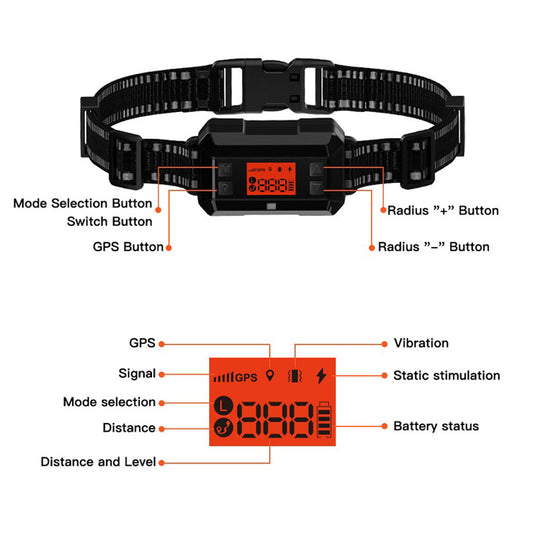 Outdoor Smart Wireless Electronic Fence System Training Collar For Dogs