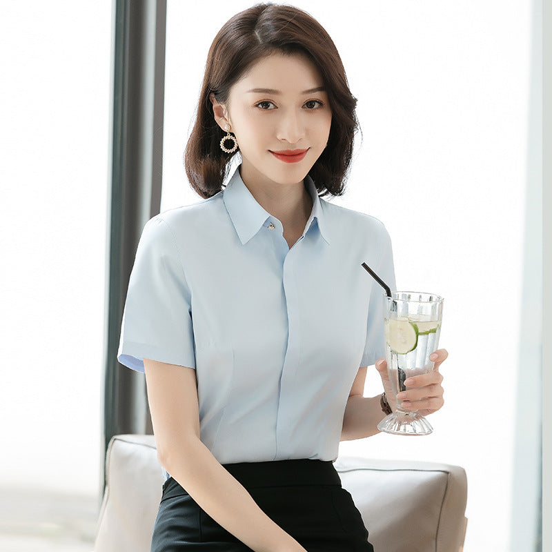 Professional Temperament Half-sleeve Shirt Work Clothes
