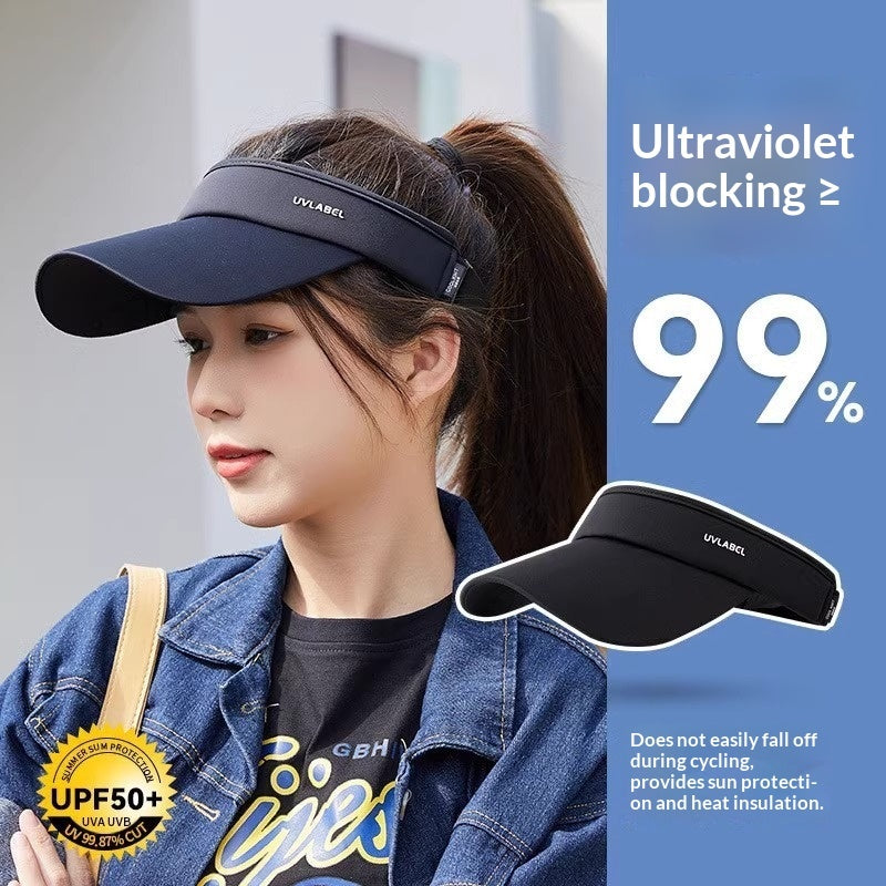 Ice Silk UV-Protective Baseball Cap For Women Sun Hat With UV Protection Running Double-Sided Bucket Hat