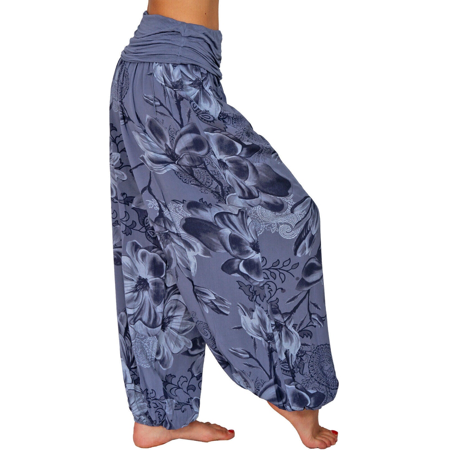 European And American Printed Loose Casual Wide-leg Harem Pants