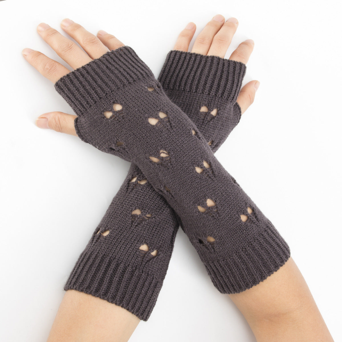 Ladies Jacquard Love Knitted Wool Warm Arm Cover