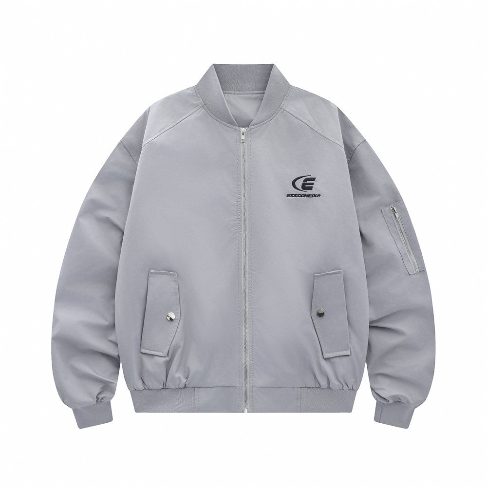 Letter Embroidered Baseball Uniform Jacket Casual Men