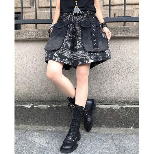 Elastic Waist Retro Loose Versatile Shorts