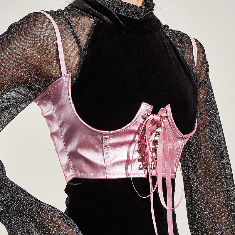French Style European And American Fried Street Dark Girl Wrapped Chest Strap Waist Seal
