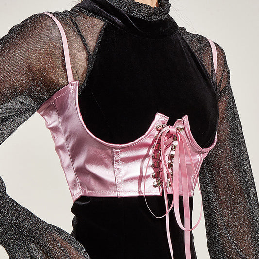 French Style European And American Fried Street Dark Girl Wrapped Chest Strap Waist Seal