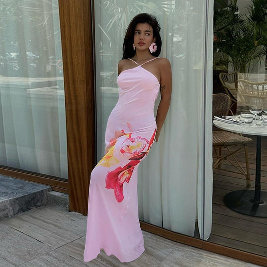 Women's Printed Slim-fit Sexy Dress