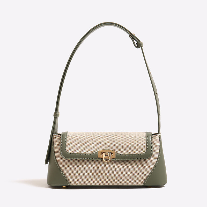 Contrast Color New One Shoulder Fashionable All-match Women Bag