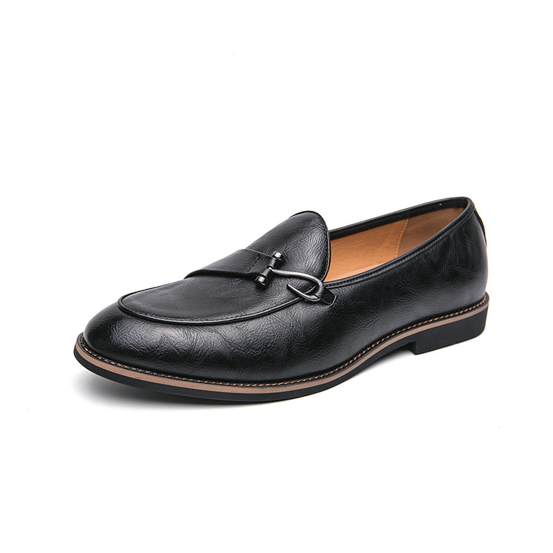 Sko til store mænd, afslappede, britisk stil, slip-on
