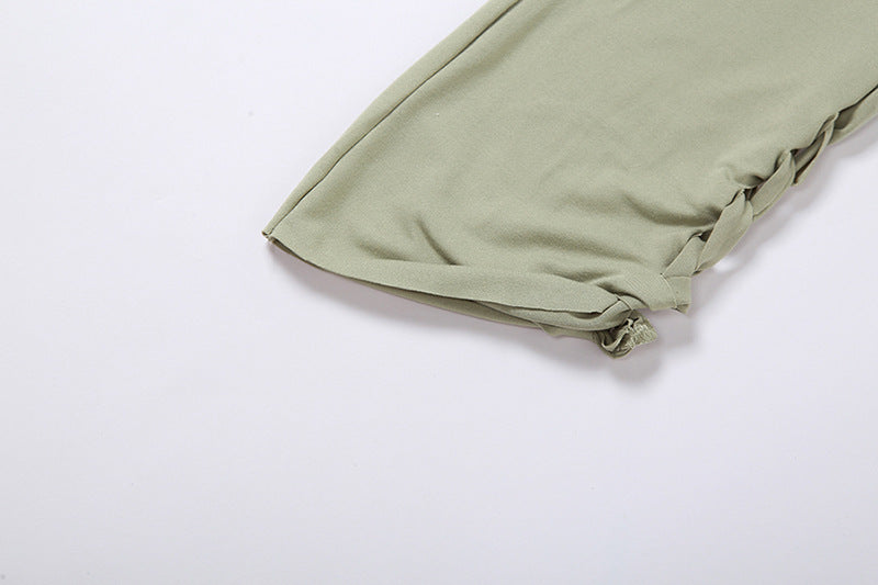 Street Fashion Solid Color Hollow Skinny Trousers Casual Pants