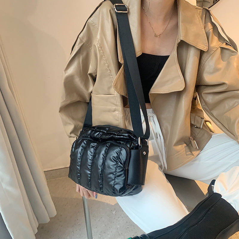 Down One Shoulder Small Waterproof Small Square Bag