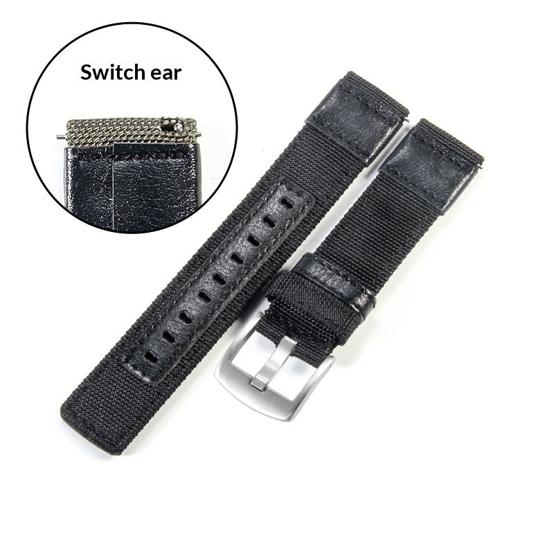 Watch Straps Jeep Canvas Nylon And Leather Straps