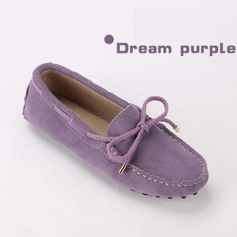 The New Bowknot All-match Leather Breathable Shallow Flat Shoes