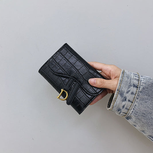 Women's Fashion D-shaped Buckle Zero Wallet