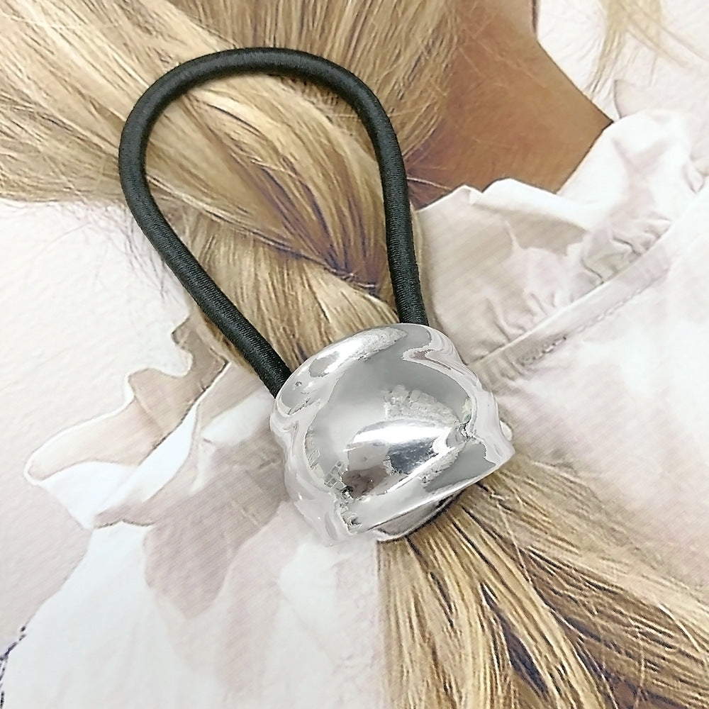 Simple Small Rubber Band Headband Hair Accessories Metal Geometry
