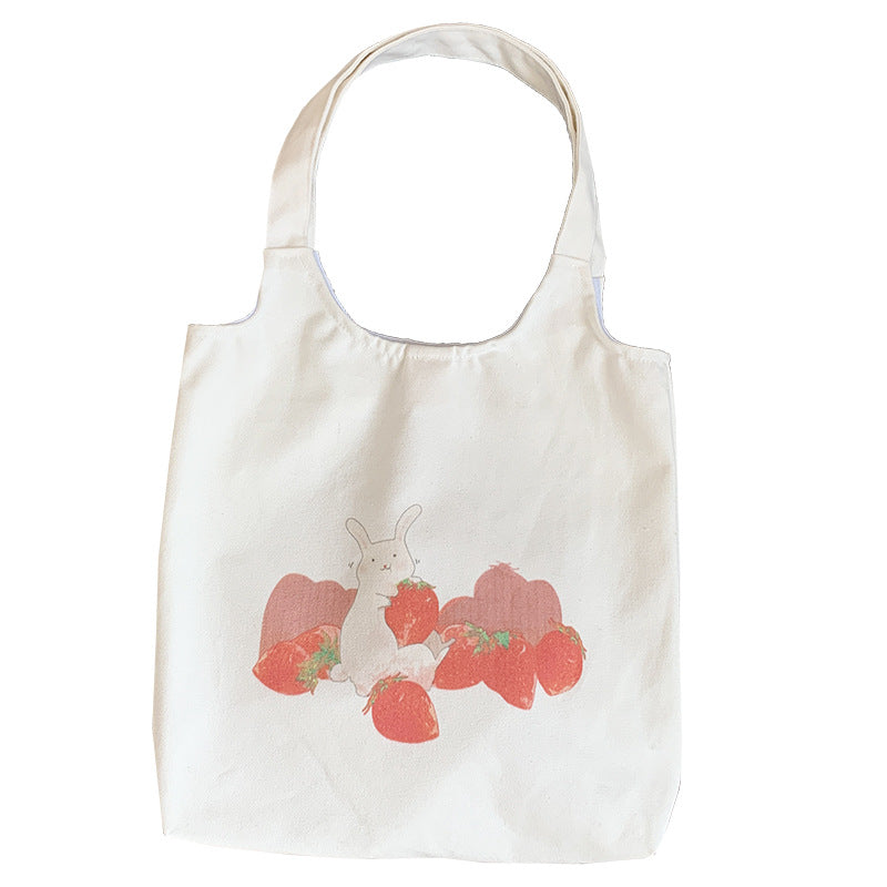 New Women's One Shoulder Japanese Cartoon Canvas Bag