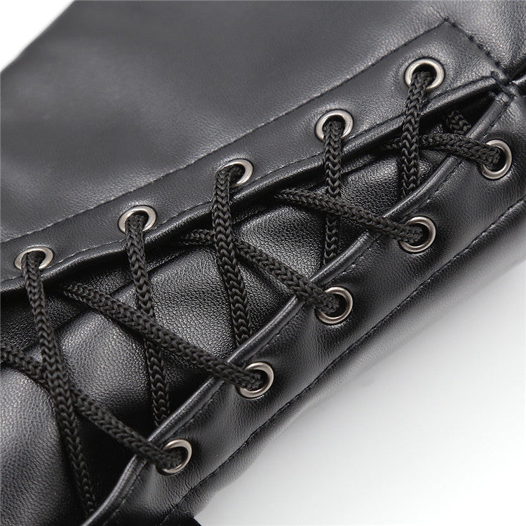 Sponge Filled Bright Leather PU Handcuffs