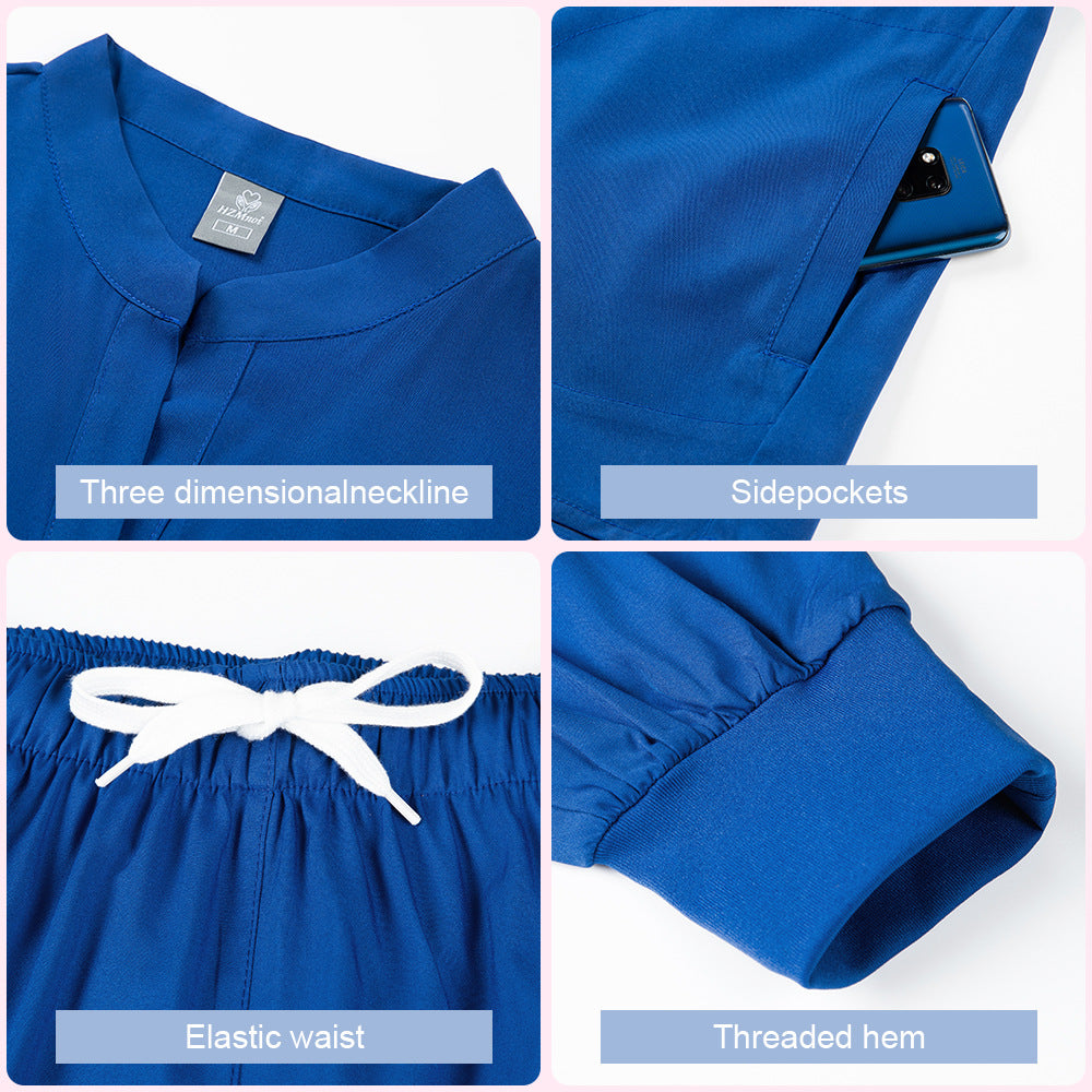 Stretchy, Quick-drying Short-sleeve Scrub Top For Doctors