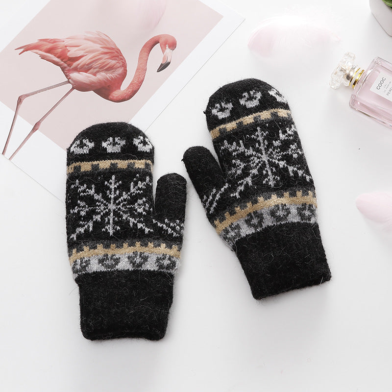 Outdoor Double-layer Warm And Cold-proof Women's Gloves