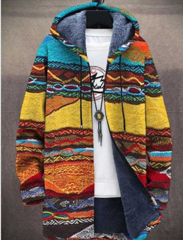 Creative 3D Digital Printing Stand-up Single Layer Collar Jacket