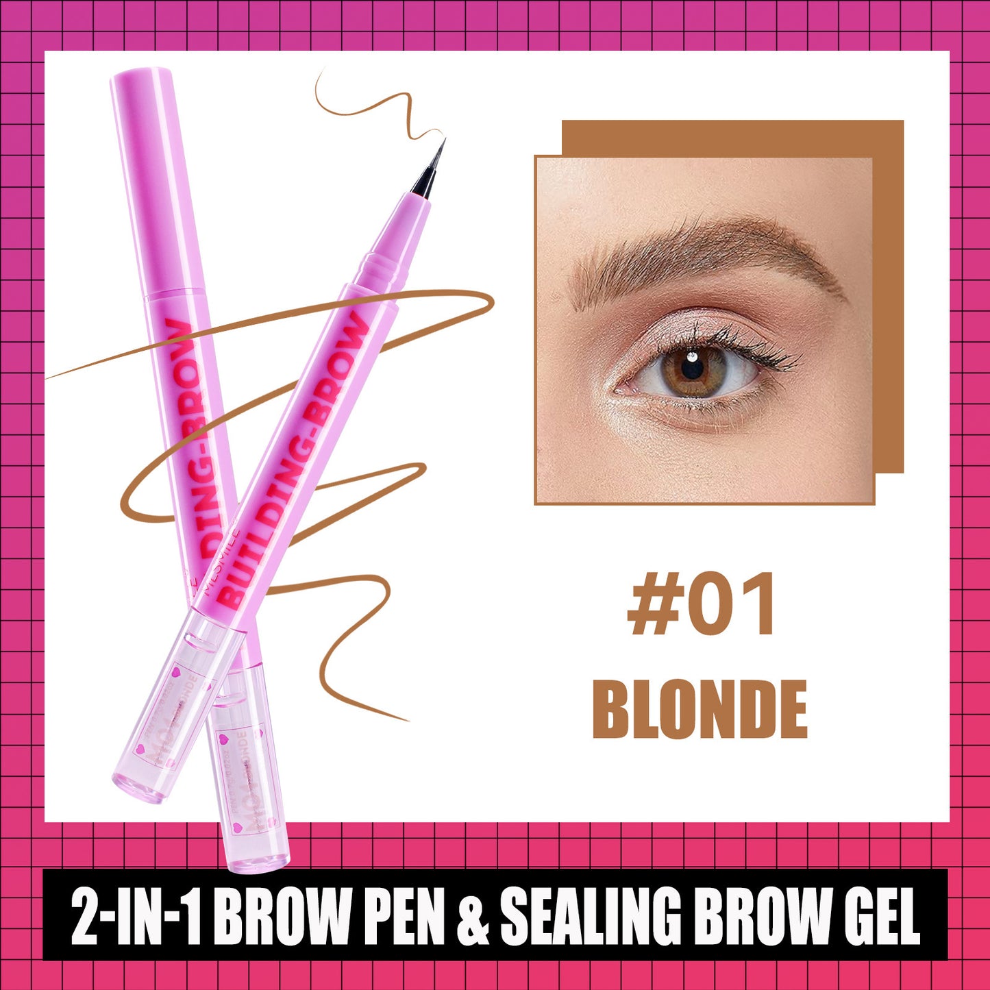 Two-in-one Double-headed Shaping Water Eyebrow Pencil Liquid Ultra-fine Three-dimensional