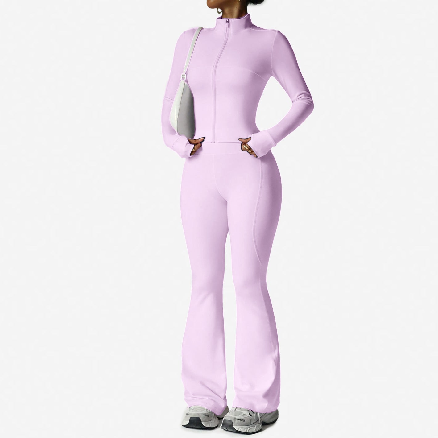 Zipper Nude-Feel Yoga Suit Women's