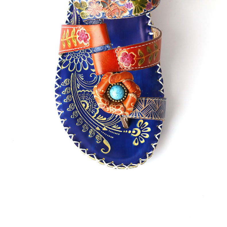 Ethnic Women's Sandals All Over Toe Lightweight Mid-heel