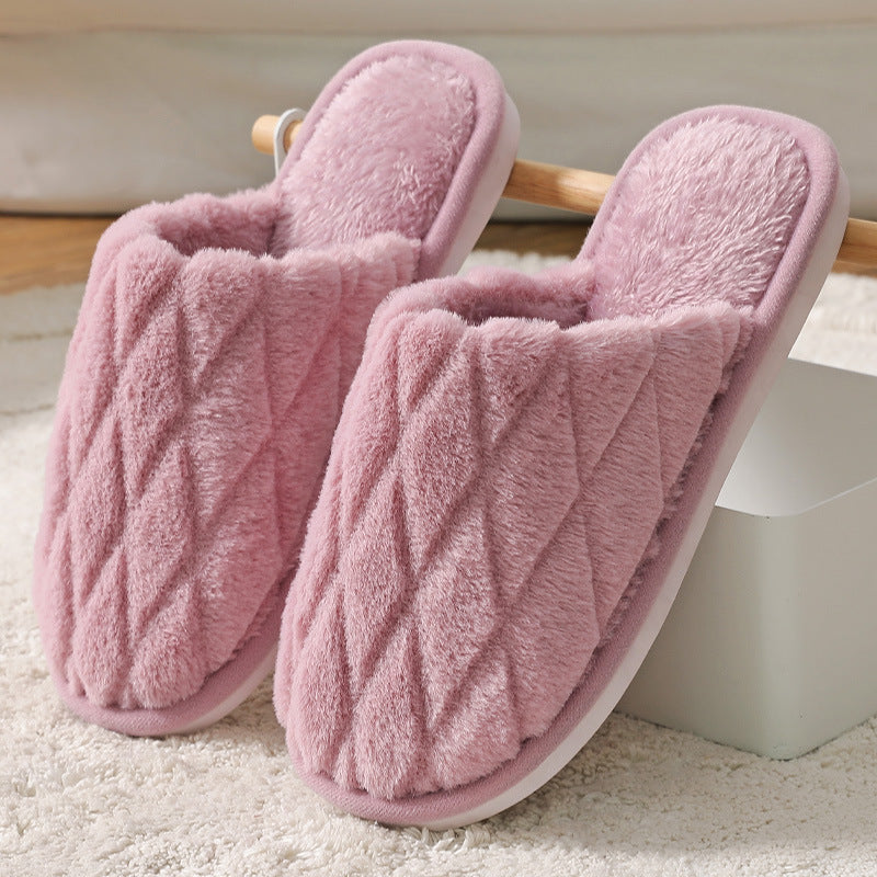 Men's Warm And Waterproof Plush Confinement Slippers