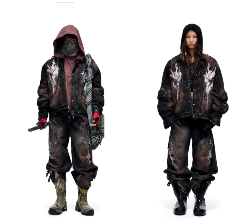 Racer Armor Crimson Gradient Denimjakke