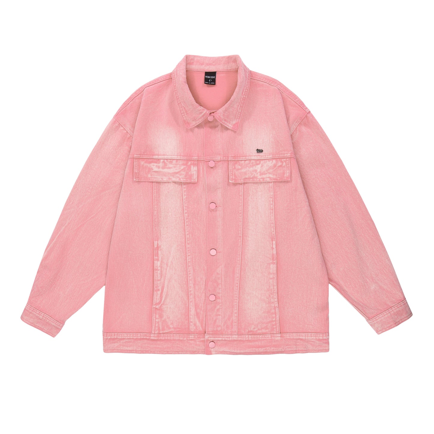 Leisure Washed And Worn Denim Jacket Coat