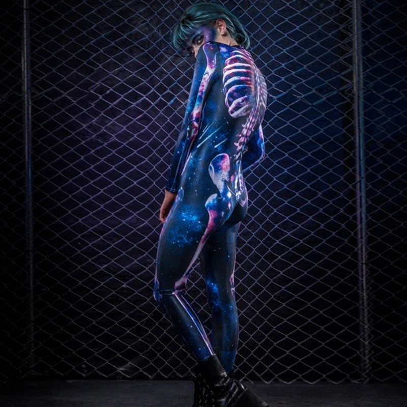 Halloween Ball Body Skeleton Jumpsuit