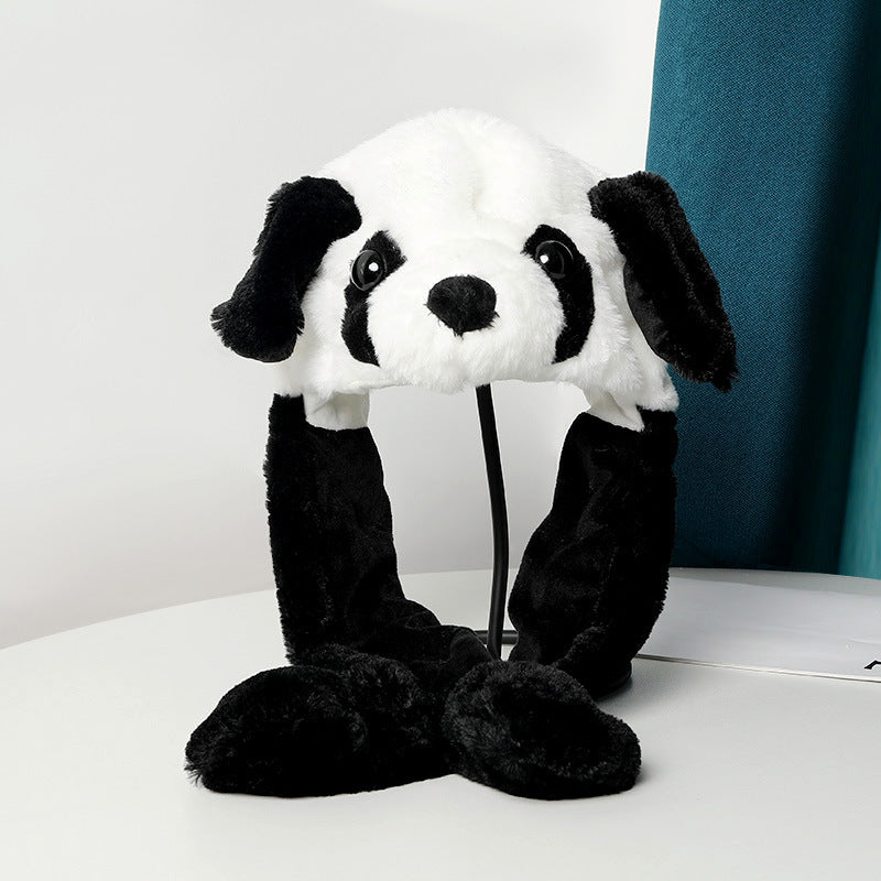 Warm Plush Moving Ear Hat