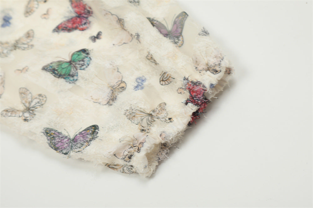 Men's Sun Protection Clothing Niche Design Full Printed Butterfly