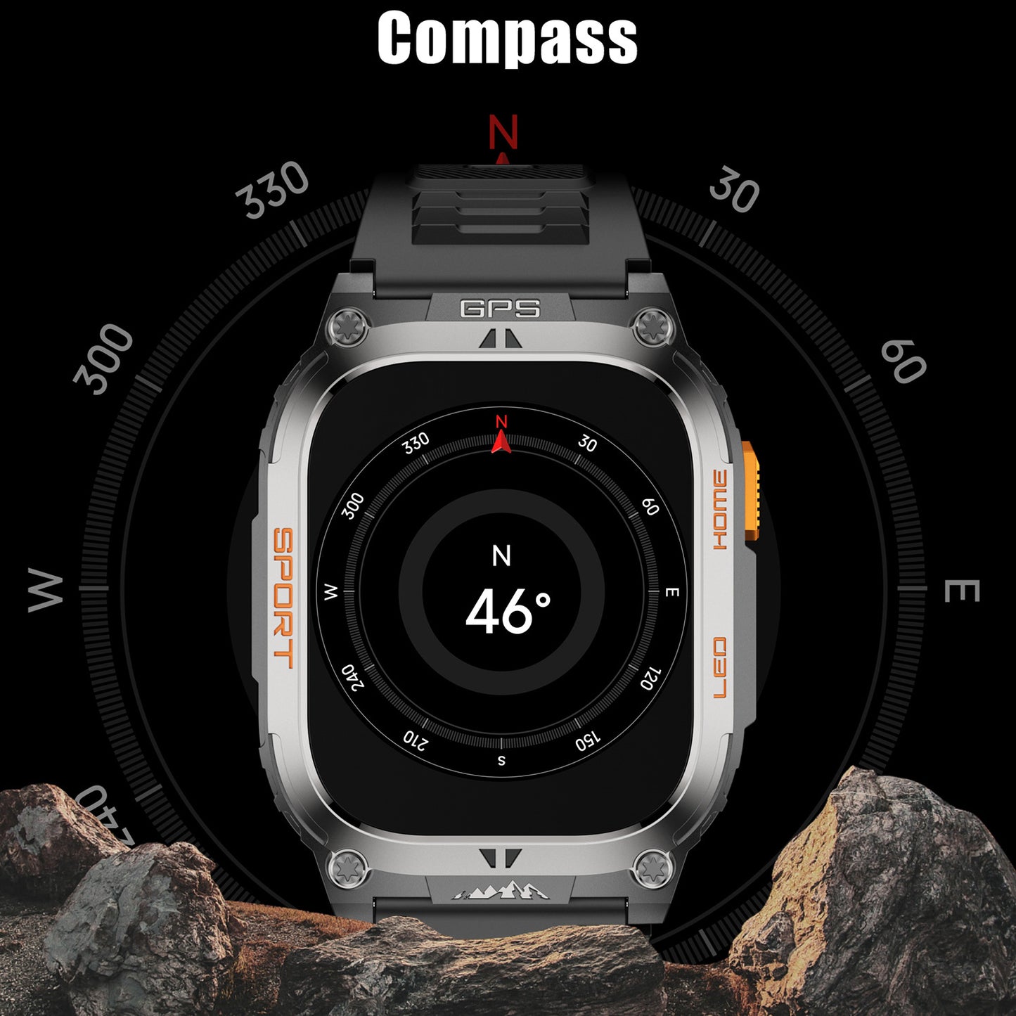 QX18 Smart-armbånd GPS-positionering Sports LED Sundhedsovervågning