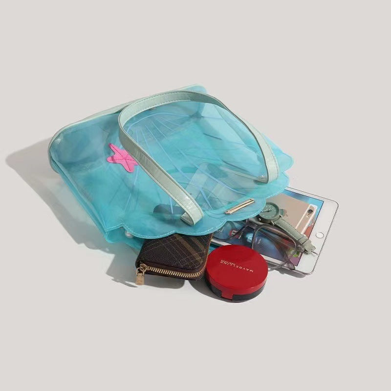 Summer Transparent Pvc Shell Shoulder Handbag