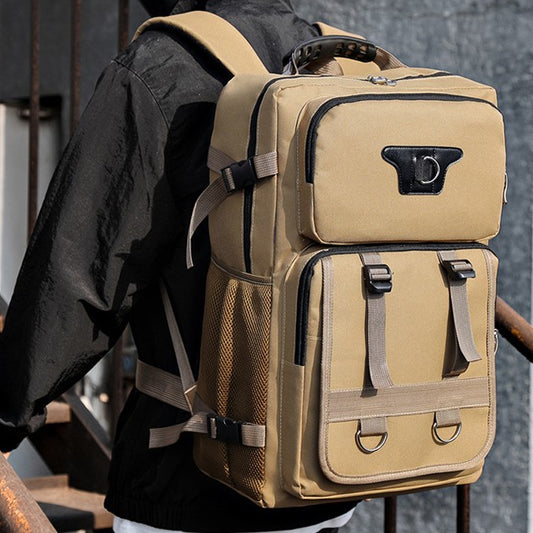 Men's Multi-functional Canvas Backpack With Large Capacity