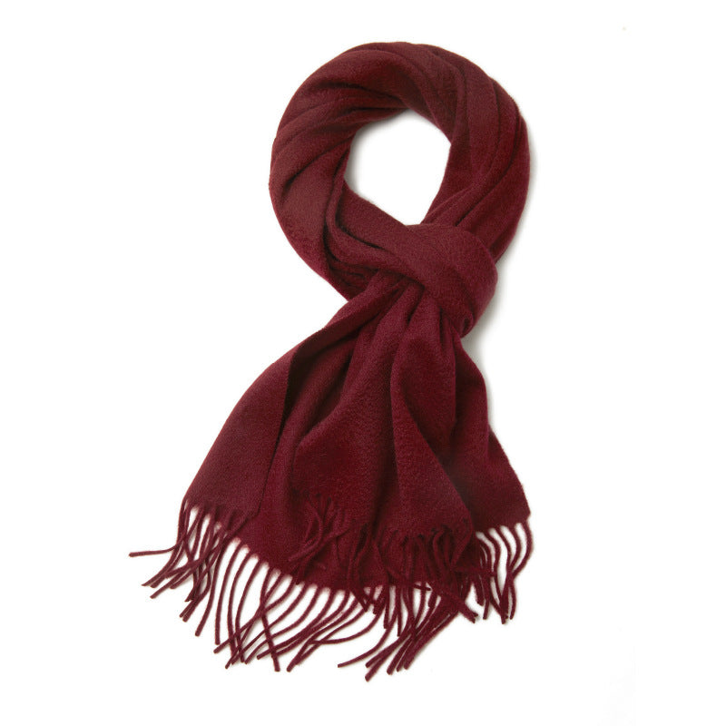 Inner Mongolia Full Wool Shawl Scarf Women's Plain Wool Scarf