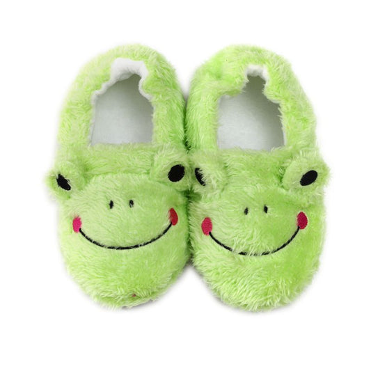 Cartoon Frog Indoor Plush Slippers