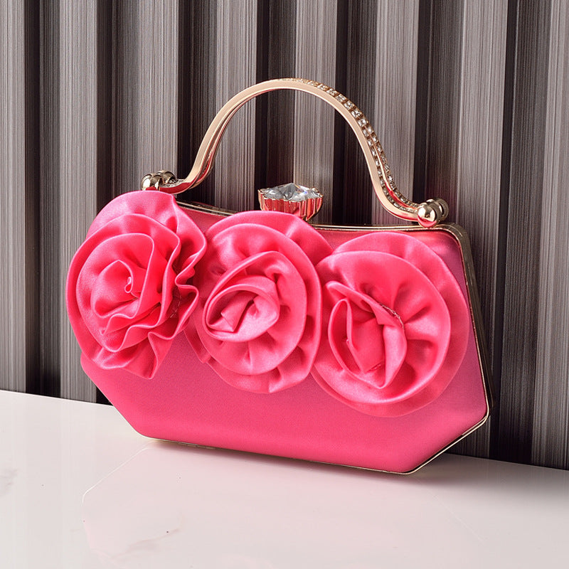 Silk Flower Evening Bag Dress Matching Party