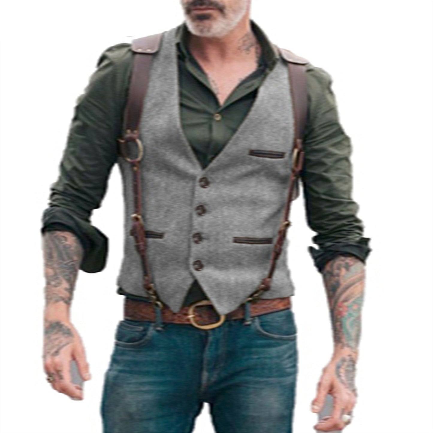 European And American Men's Vest Casual Solid Color