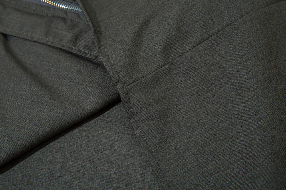 Spring And Autumn Lapel Zipper Shirt Coat