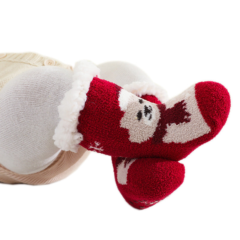 AutumnWinter Kids Christmas Stockings In Lambswool And Coral Fleece