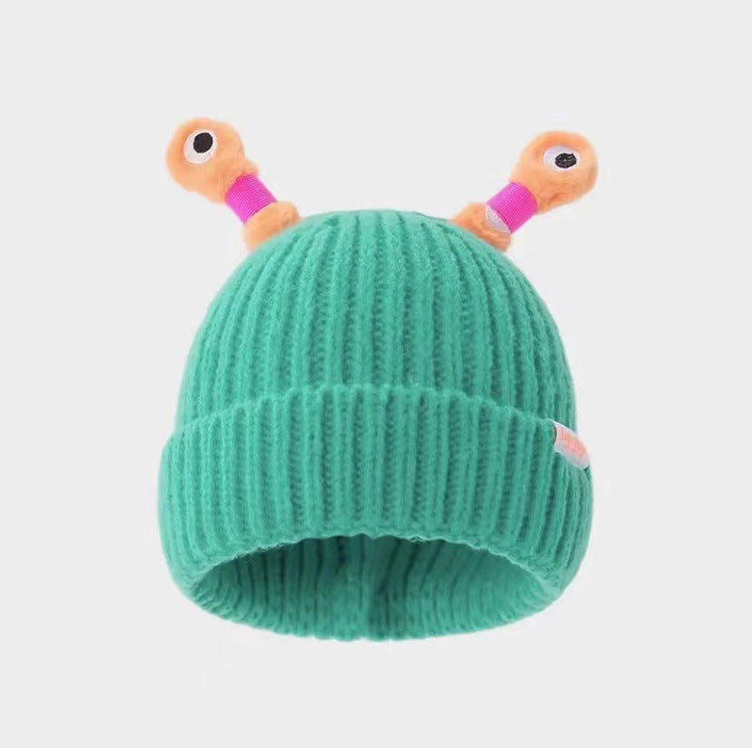 Cute Luminous Autumn And Winter Warm Ear Protection Wool Korean Cartoon Fashion All-matching Knitted Hat