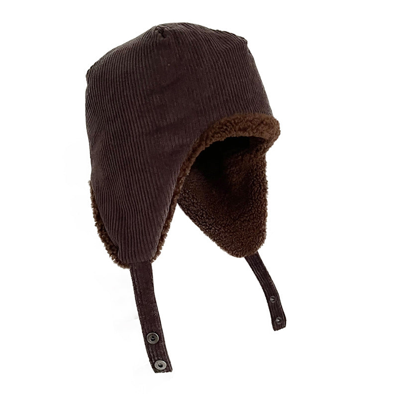 Quilted Lamb Wool Ushanka Women's Double-sided Wear