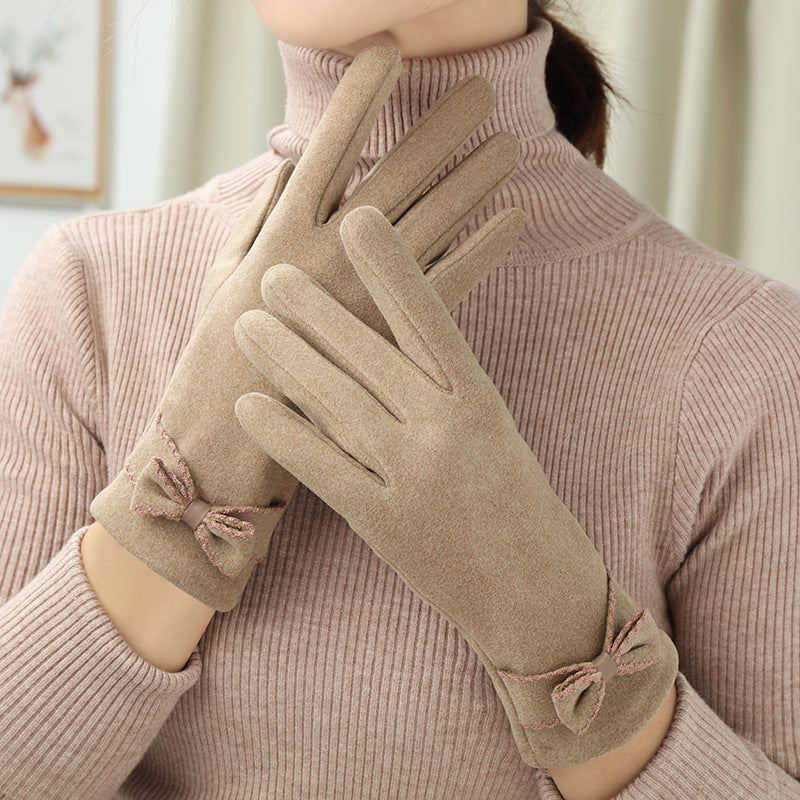 Add Velvet Warm Korean Cute Cold Gloves