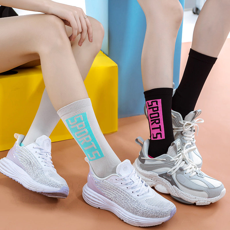 Women's Moisture Wicking Deodorant Casual Sports Fashion Socks