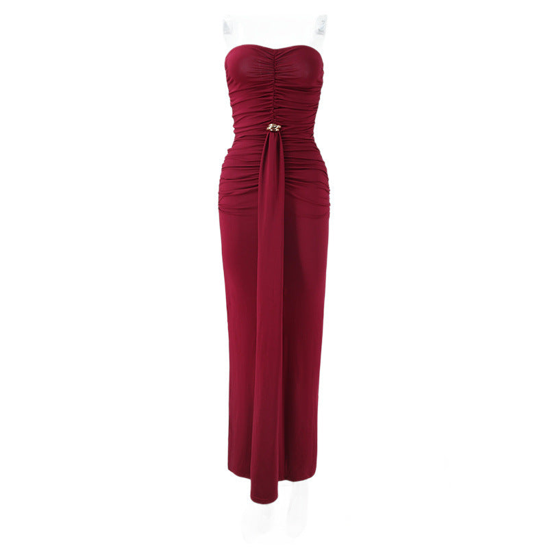 Womens Stylish Figure-hugging Backless Maxi Dress
