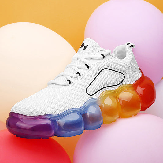 Jelly-Soled Platform Rainbow Casual Sneakers